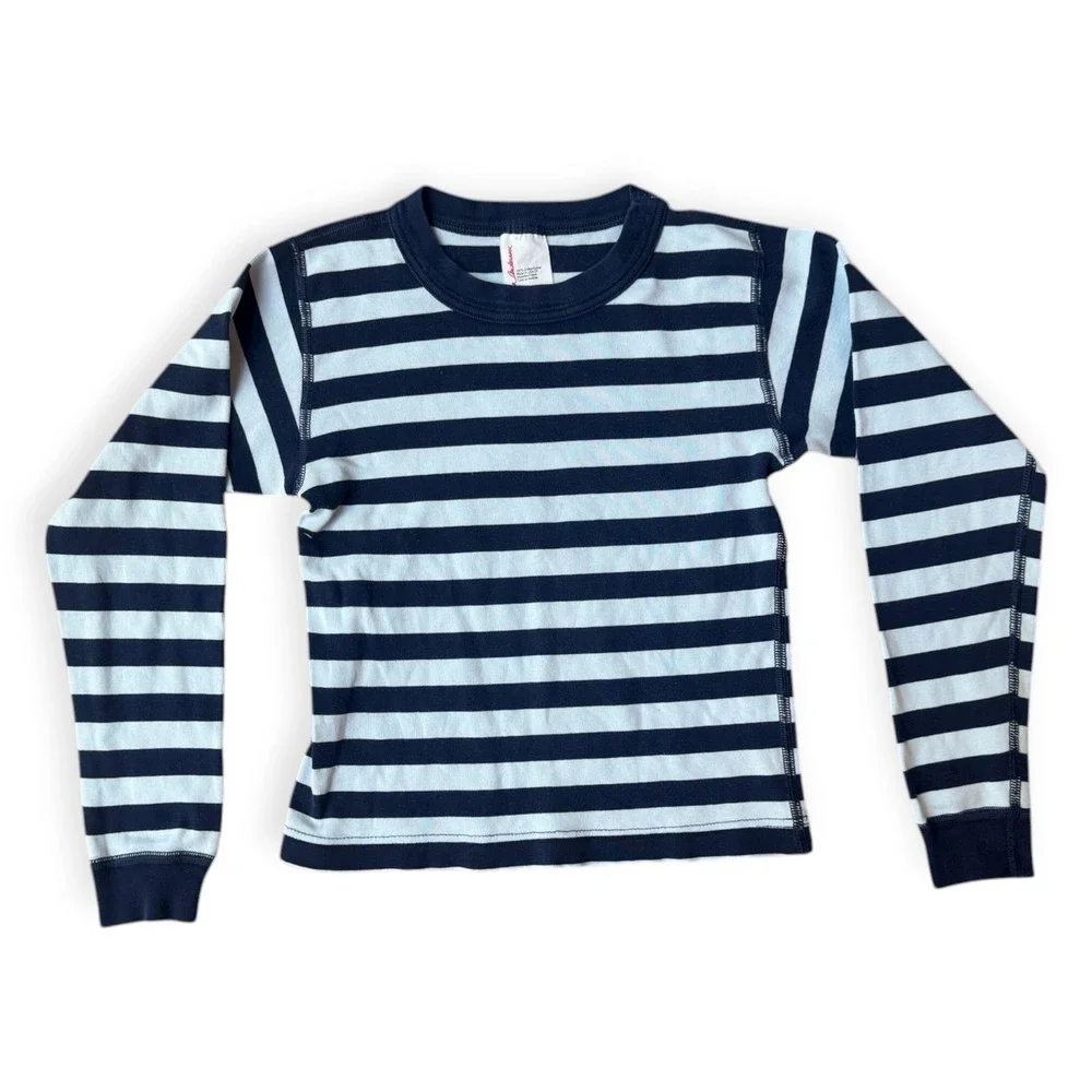 Hanna Andersson Striped Cotton Pajamas Set Long Sleeve Pants‎ Kids Size 120